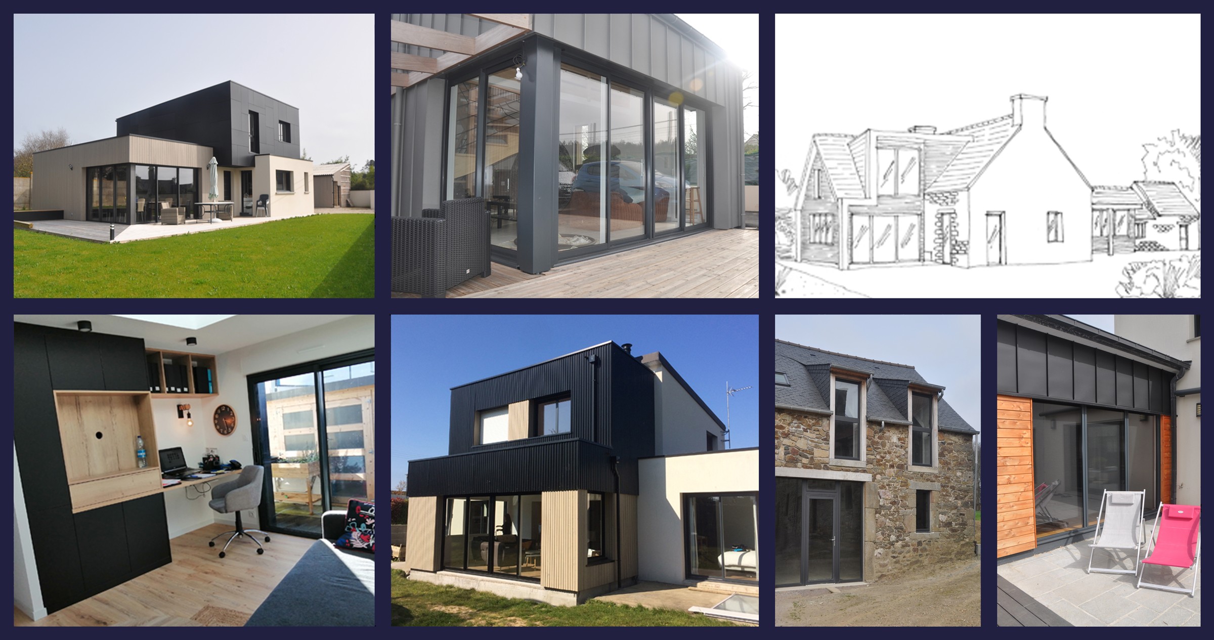 AMD Architecture - Architecte à Pordic (Côtes d'Armor) : exemples de constructions neuves, extensions, rénovations et secteur tertiaire.